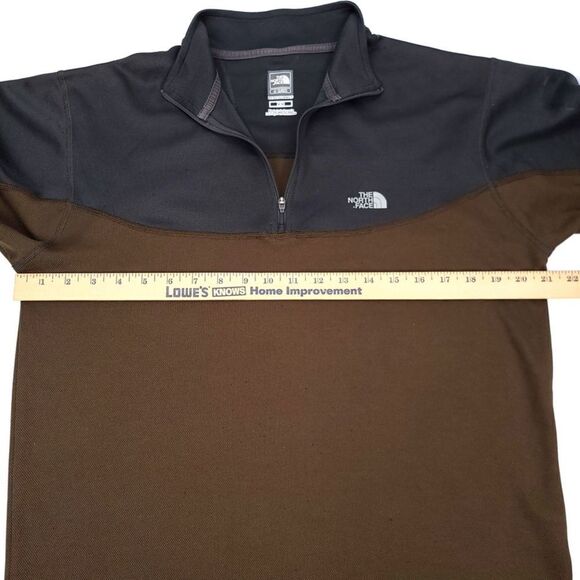 The North Face Flight Series Colorblock Brown Gray 1/4 Zip Pullover Top Gorpcore - Picture 3 of 13